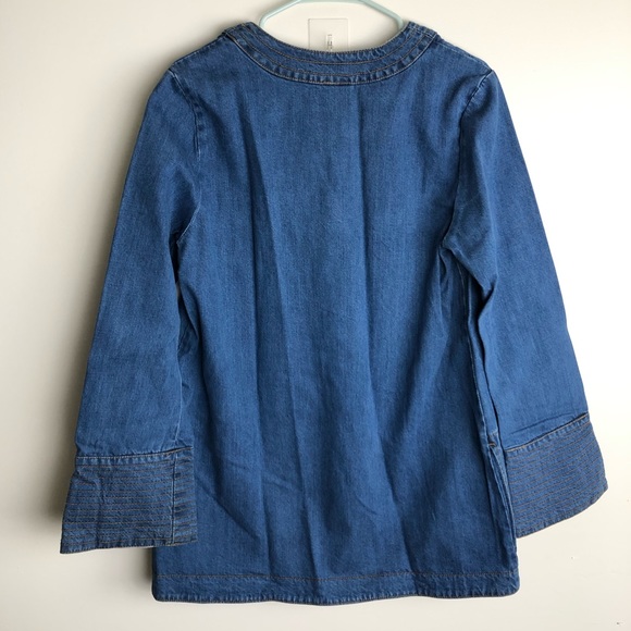 FREE PEOPLE Dreaming Of Denim Bell Sleeve Tunic - Picture 8 of 9